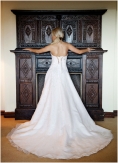 Bride and Wedding dress at Stonehouse Court