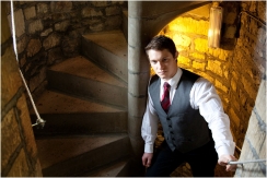 Groom in the Stairwell at Stonhouse Court