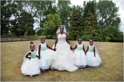 Bride with the girls at Barnston Lodge