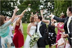 Throwing of the Confetti at Gosfield Hall