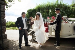 Bride and Father arriving at the Church
