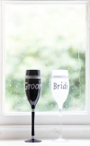 Bride and Groom glasses - Bridal preparation at Mulberry House