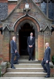 Groom and Best men at St.Johns Church at Palmers Green
