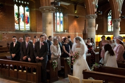 Wedding ceremony at St.Johns Church at Palmers Green