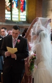 Wedding ceremony at St.Johns Church at Palmers Green