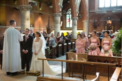 Wedding ceremony at St.Johns Church at Palmers Green