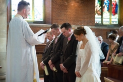 Wedding ceremony at St.Johns Church at Palmers Green