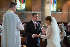 Wedding ceremony at St.Johns Church at Palmers Green