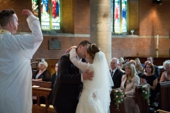 Wedding ceremony at St.Johns Church at Palmers Green