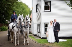 Bride and Groom with the horse and cart