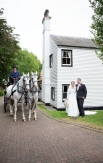 Bride and Groom with the horse and cart