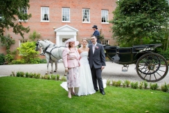Bride and Groom with a Brides Mum at Mulberry House
