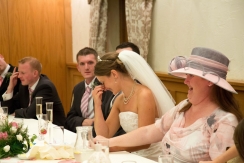 Wedding breakfast and speeches at Mulberry House