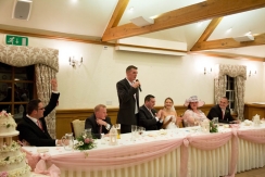 Wedding breakfast and speeches at Mulberry House