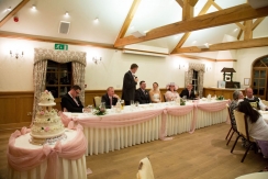 Wedding breakfast and speeches at Mulberry House