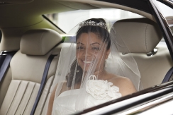 Bride arriving