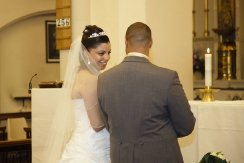 Bride and Groom at the alter