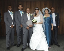 Bride and Groom with Brides family