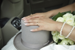 Bride with Grooms top hat