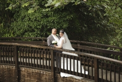 Bride and Groom on the bridge