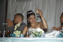 Bride and Groom toast